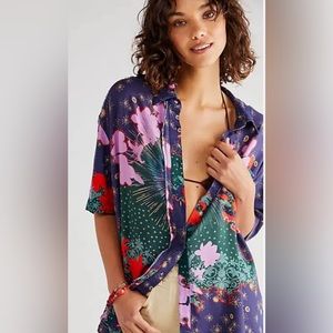 Free People Share Good Vibes Buttondown Shirt
